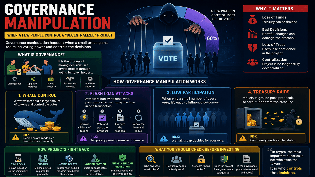 Governance Manipulation in Crypto: The Hidden Threat to Decentralization