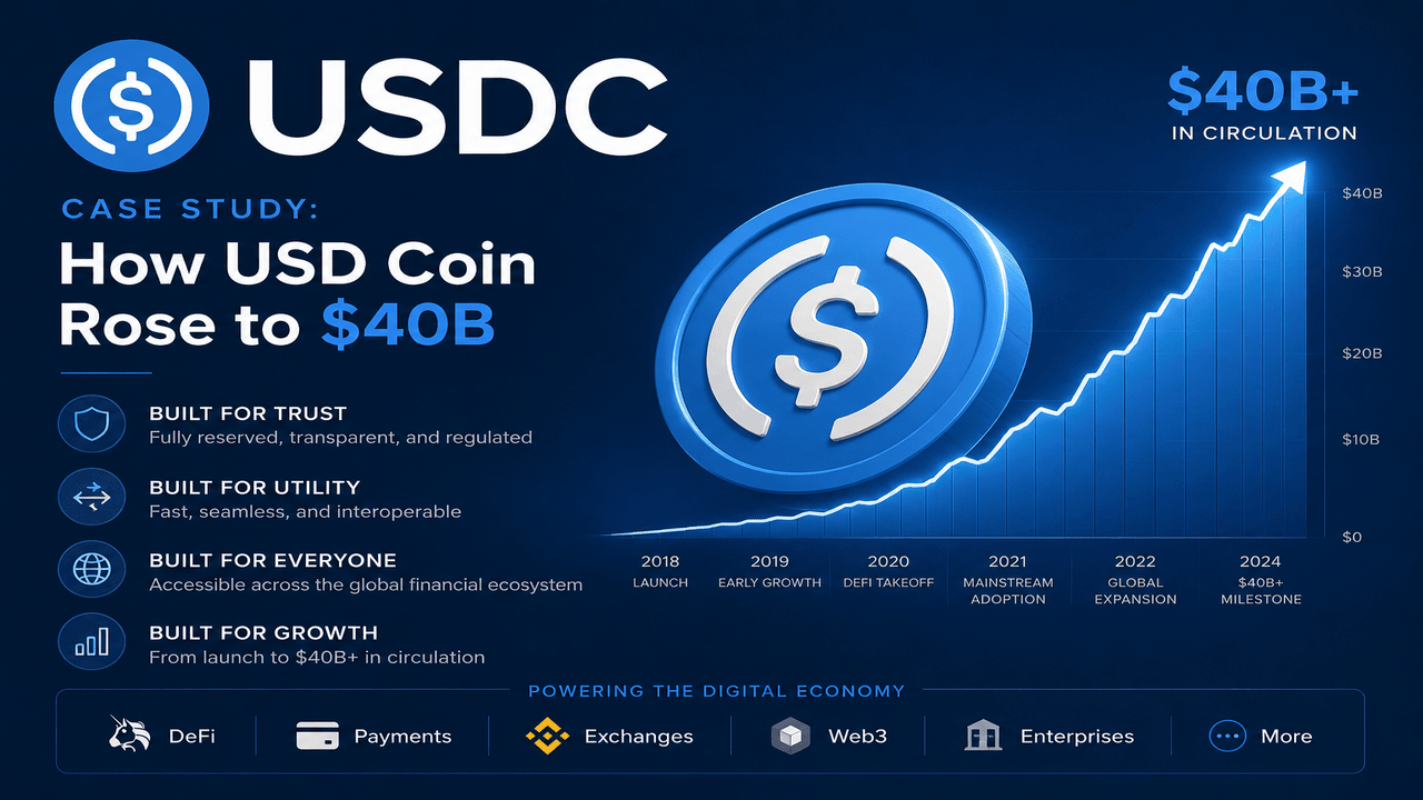 USDC Case Study: How USD Coin Rose to $40B+ & How to Build a Stablecoin Like USDC or USDT