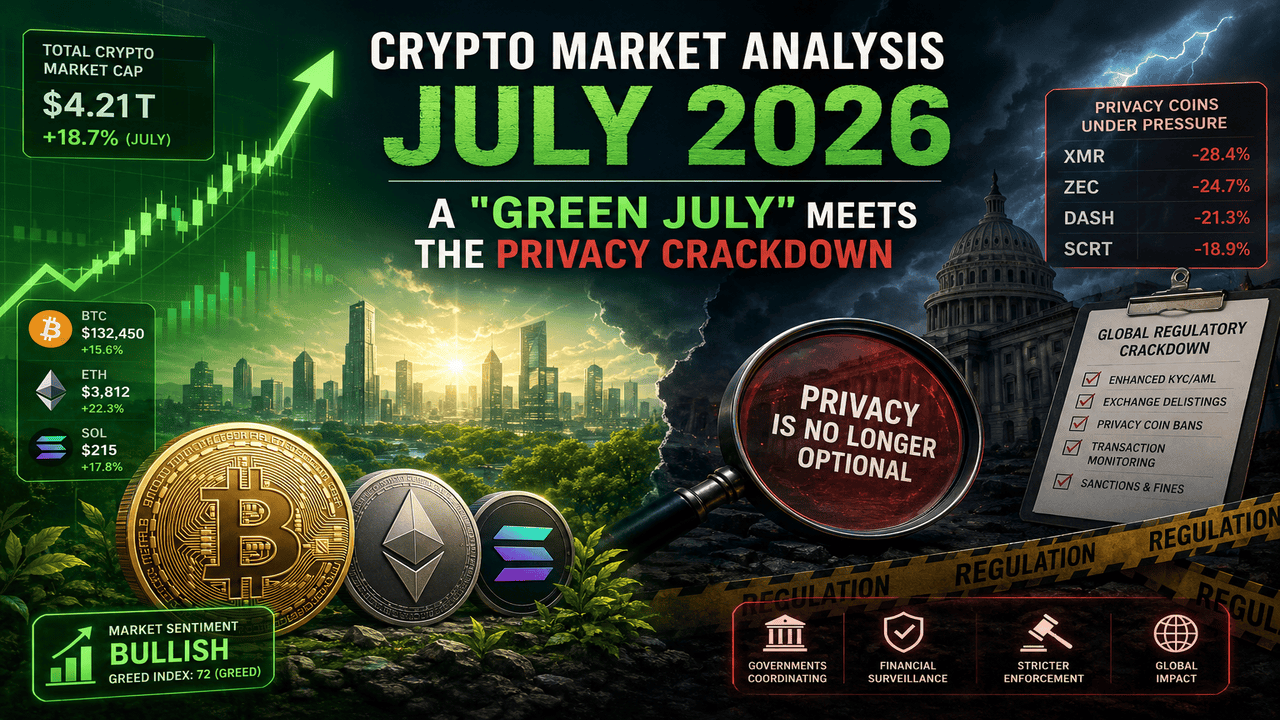 Crypto Market Analysis - July 2026: A "Green July" Meets the Privacy Crackdown